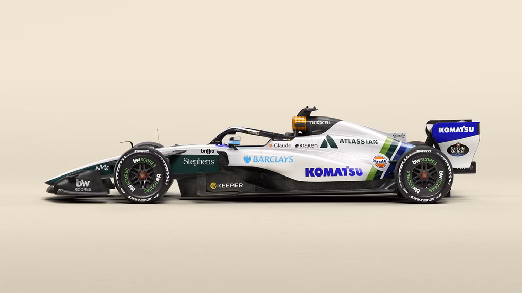 Williams presenta una decoración de edición especial inspirada en 1981 antes del GP de España en Madrid. 4 https://masautomovilismo.com